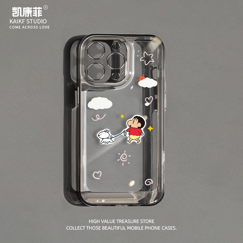 适用苹果16promax的新款手机壳蜡笔小新iPhone17卡通保护套14pro女14全包防摔13por高级感15plus外壳Air小众e