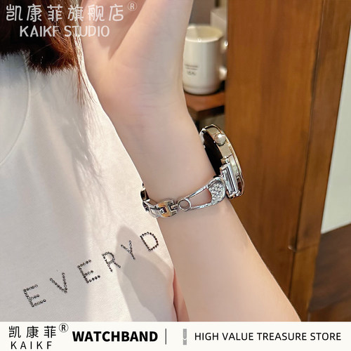 适用华为GT6新款手表表带GT5Pro高级感女款watchgt4水滴镶钻金属表带fit5夏天新品fit4智能腕带fit3手表带gt3