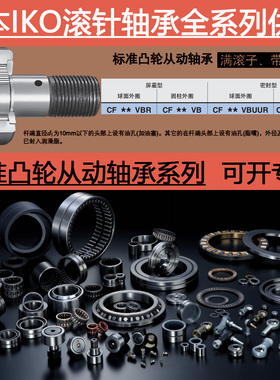 日本进口IKO凸轮滚轮滚针轴承CF30-1满滚子30-2VB VBR VBUU VBUUR