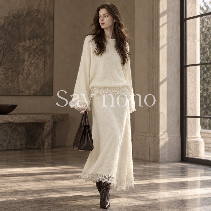 懒猫nono│Saynono蚕丝山羊绒绵羊毛上衣裙子 /T26137/T26138