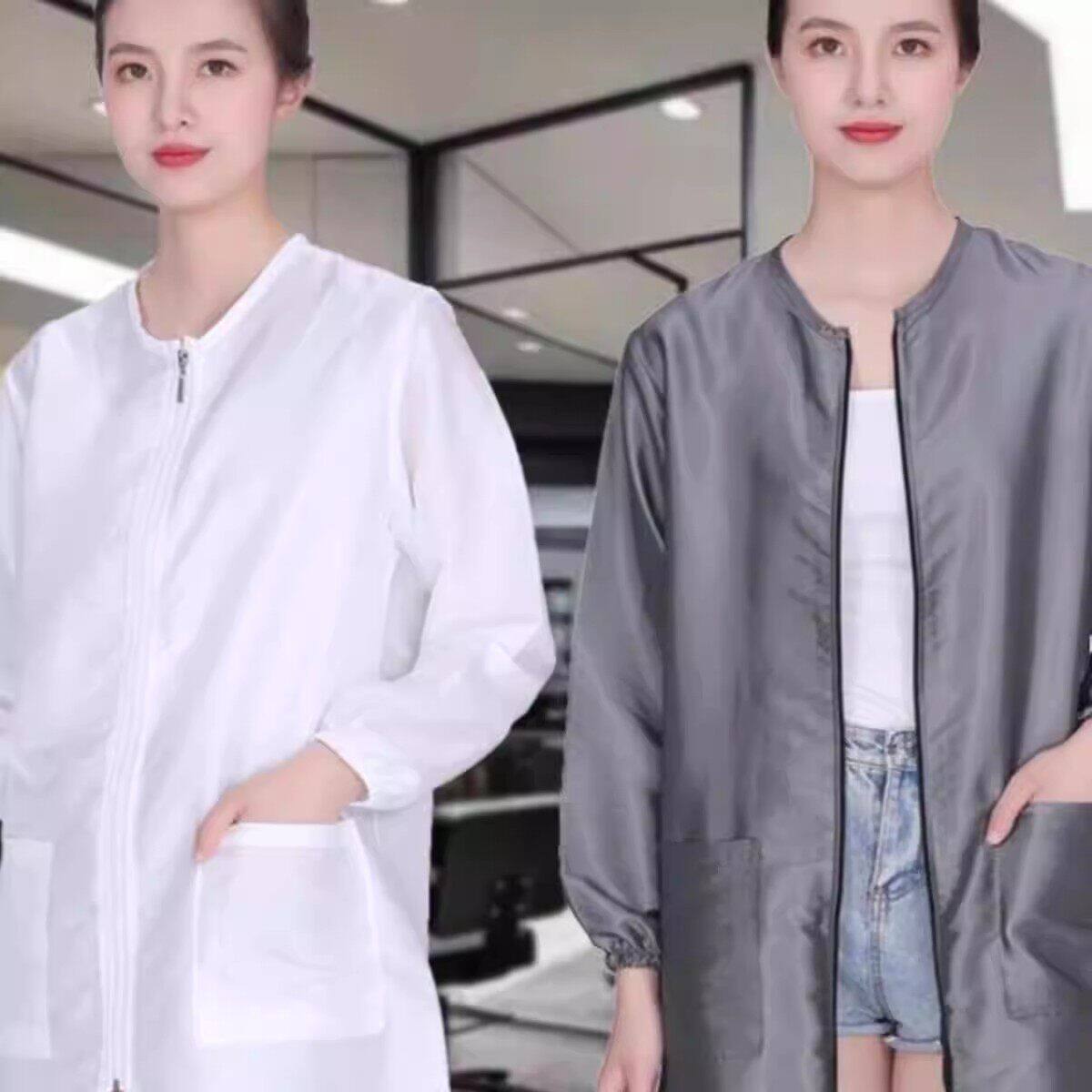 理发师工作服不沾发男女时尚防水罩衣发廊店染发围裙烫染师专用