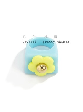 极速[几b件小事]森女系小清新甜美可爱小碎花立体花朵糖果色压克