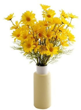 极速6Pcs eArtificial Flowers Daisy Plastic Faux Flowers Fake