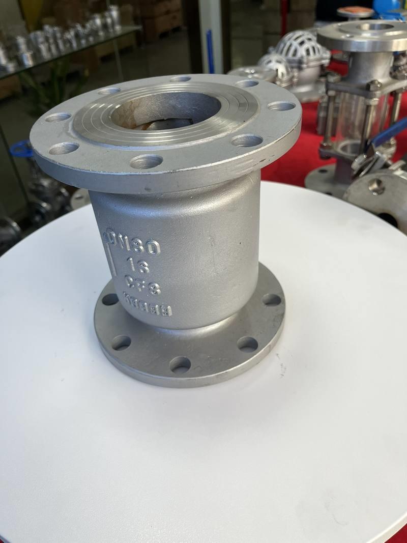 极速304/316L不锈钢立式法兰止回阀H42W-16PT单向逆止阀垂直连接