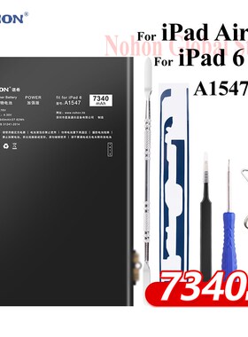 极速Nohon Battery For iPad 6 Air 2 A154J7 7340mAh A1566 A156