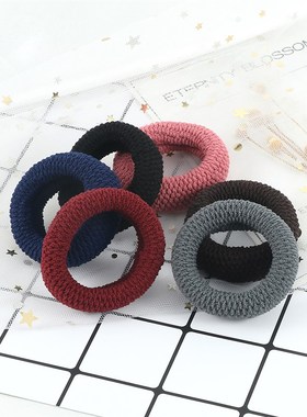 极速6Pcbs/Lot Solid Color Basic Rubber Bands Simple High Ela