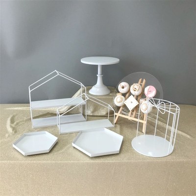 极速Dessert table set European dessert tray caQke display st