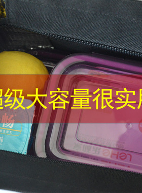 新品饭盒手提袋简约m铝箔保温袋子上班带饭小拎包学生大容量便当