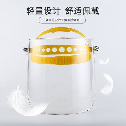 极速全透明d电焊面罩氩弧焊打磨防尘烤脸茶色头戴防护防油喷溅面