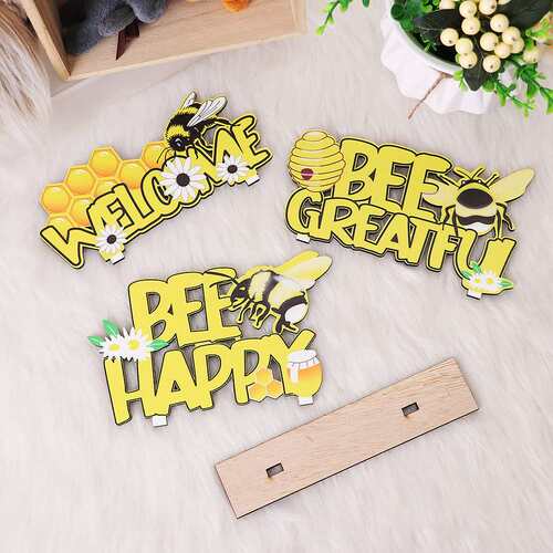 新品Bee  Scene Decoration Props Bee GHoney Letter Ornaments