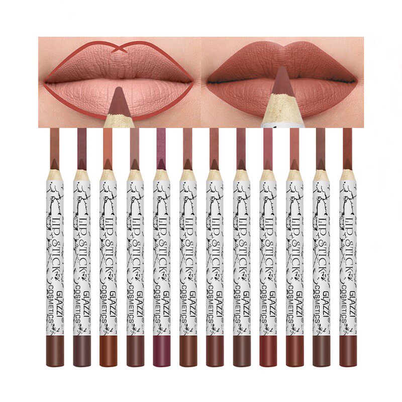 新品Lipstick pen lip liner sBet 12 colors 口红笔 唇线笔12色