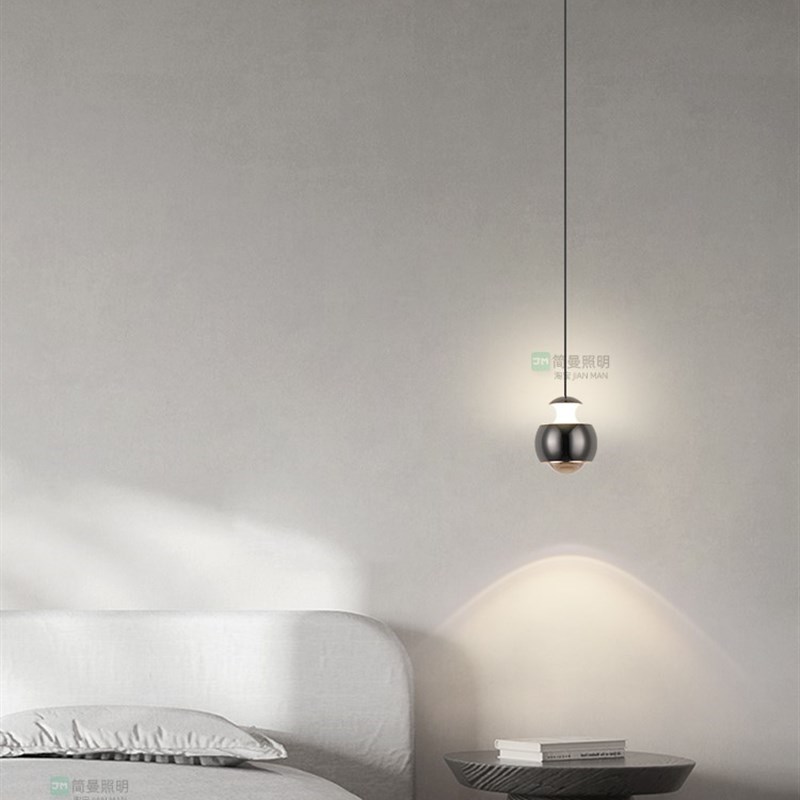 极速新款轻奢卧室床头小吊灯u伸缩悬停升降触控开关调亮度95显色