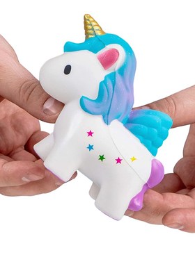 极速Jumbo Squishy Kawaii Unicorn Horse Cake DeRer Animal Pan