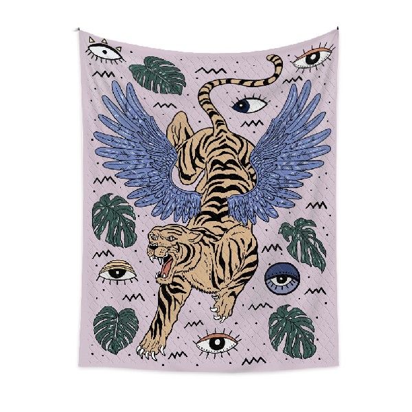 极速Botanical Wildflower TapestBry Wall Hanging Flower Refer