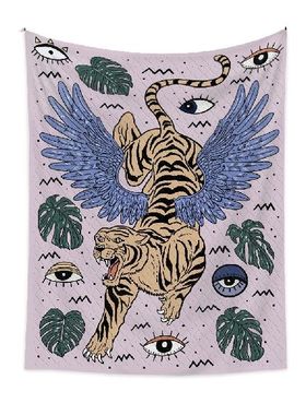 极速Botanical Wildflower TapestBry Wall Hanging Flower Refer