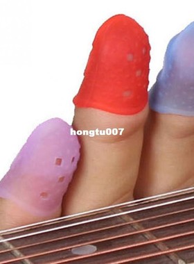 极速4Pcs/Set Silicone Finger Guards GuitarN Fingertip Protec