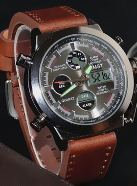 极速Relocgio AMST Mens Watches Men Analog Digital Dual Displ