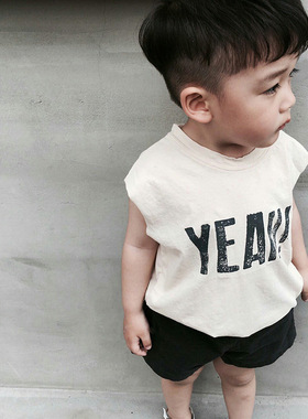 极速童装韩版夏季InNS儿童T恤摆地摊货源男童针织无袖背心