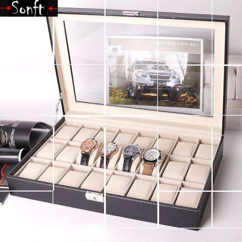 极速Clock Watches Jewelry Bwoxes Case Leather Watch Box Case