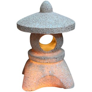 极速日式禅意石塔太阳能灯户外景观庭院灯创M意花园摆件小夜灯仿