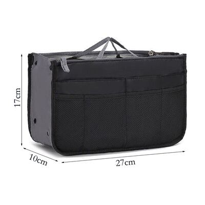 极速New Trvel Double Zipper Mkeup FWsh Bg Insert Orgniser H