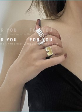 极速wave irregular ring tvemperament combination  open ring