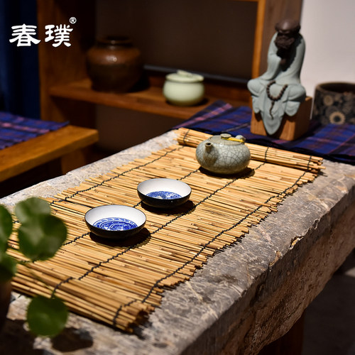 新品老石头长方形茶桌茶s几户外庭院茶台中式条石桌花园禅意原石