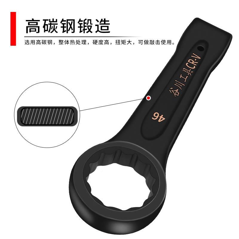 极速谷川工业级重型敲击扳手梅花头开口24/30/32/36/41/.46梅花扳