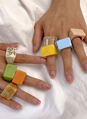 极速2021 New Korea Fashionv Vintage Simple Aesthetic Acetate