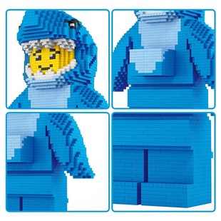 MOC Blocks Building Model Man Shark City PCSh 极速3310