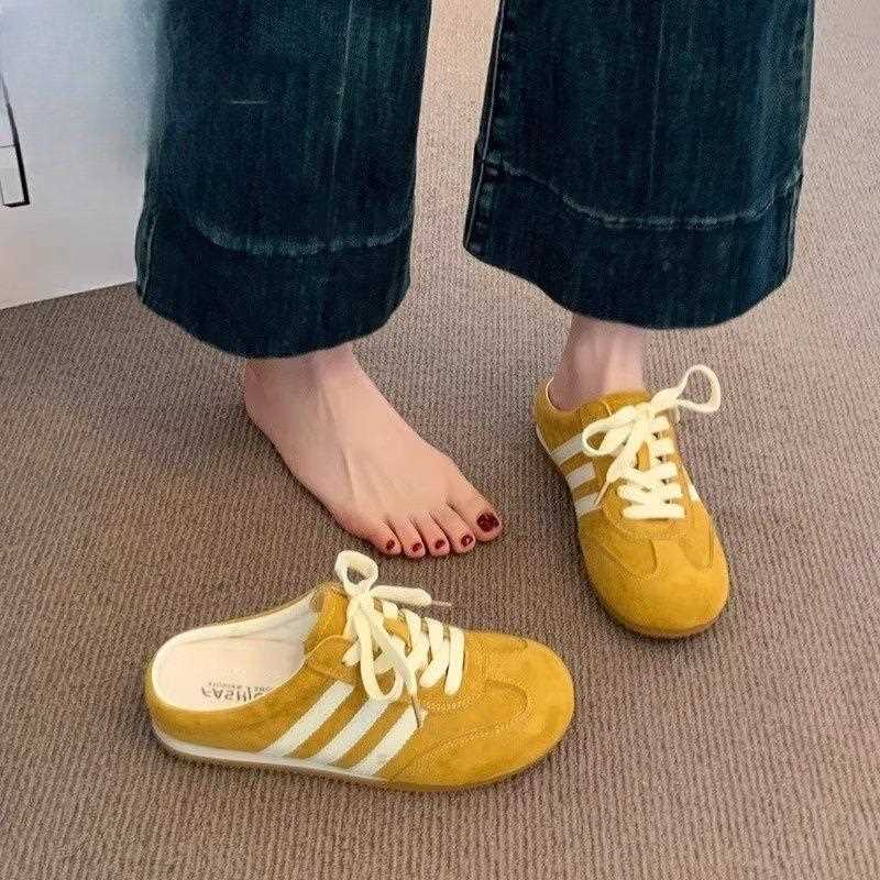 包头半拖鞋女夏外穿2025新款超火无后跟懒人鞋一脚蹬凉拖穆勒鞋