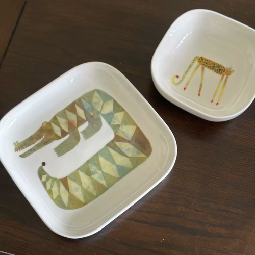 清仓 丹麦oyoy北欧童话风设计师餐具卡通动物陶瓷碗碟儿童可爱画