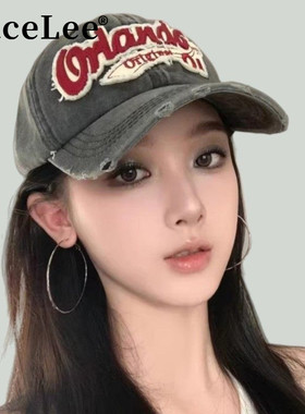 FaceLee日本设计师联名款帽子女鸭舌帽显脸小软顶四季百搭辣妹潮