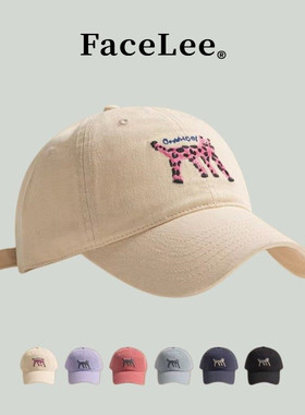 FaceLee日本设计师联名款潮流斑点猫咪儿童鸭舌帽子女2025新款韩
