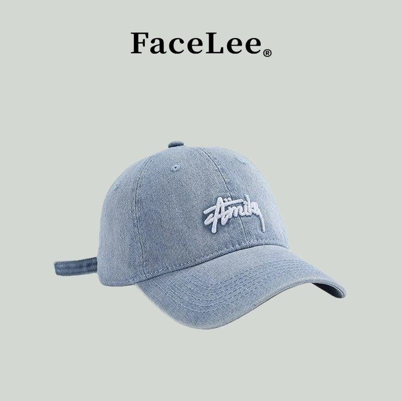 FaceLee日本设计师联名款日系ins潮字母水洗牛仔布棒球帽男女春季,服饰配件/皮带/帽子/围巾,手帕,淘宝优惠券,粉丝福利购,淘宝优惠卷