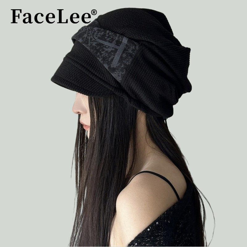 FaceLee日本设计师联名款韩版小众短檐堆堆帽子女2025冬季新款时