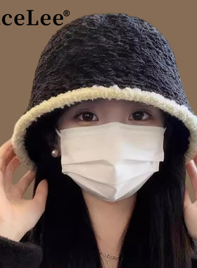 FaceLee日本设计师联名款小香风针织渔夫帽女2025新款秋冬毛绒帽