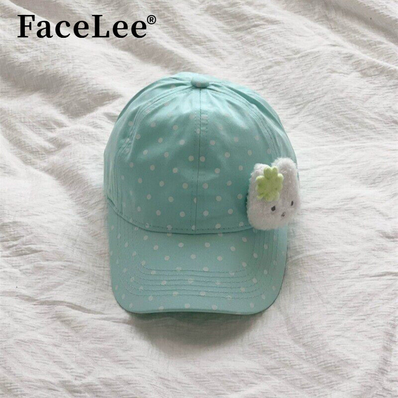FaceLee日本设计师联名款2026新款夏季小兔子公仔薄荷绿鸭舌帽子