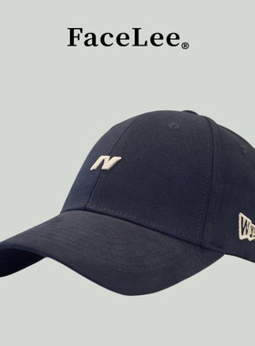 FaceLee日本设计师联名款秋冬新款刺绣字母硬顶棒球帽子男女韩版