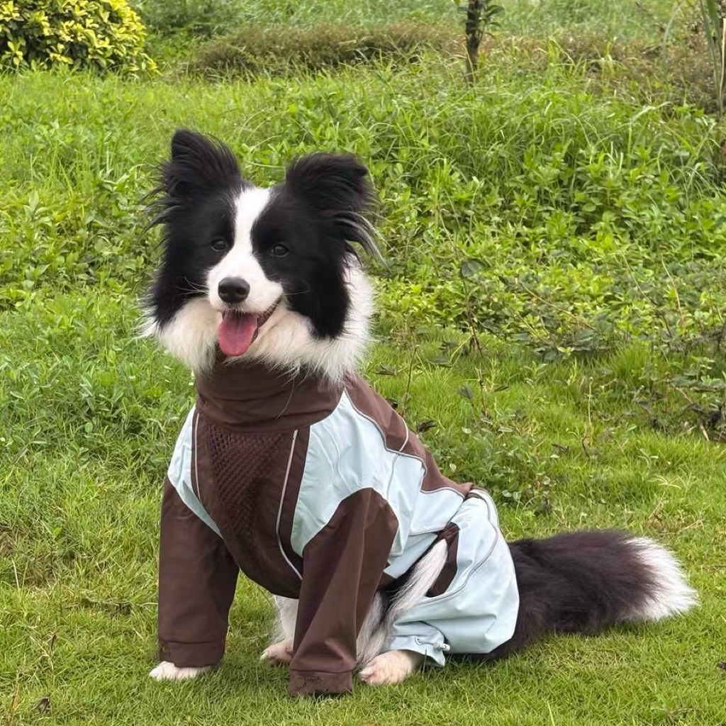 宠物猫咪狗狗秋冬新款衣服加绒保暖边牧萨摩耶宠物冲锋衣户外四脚