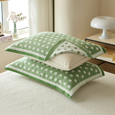 安懒懒全棉老式毛圈糖果色枕巾