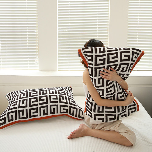 纯棉枕巾一对装四层纱布高档简约全棉轻奢枕头巾加宽加大双面可用