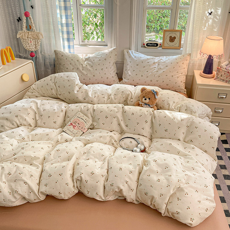 A类卡通全棉纯棉双层纱四件套