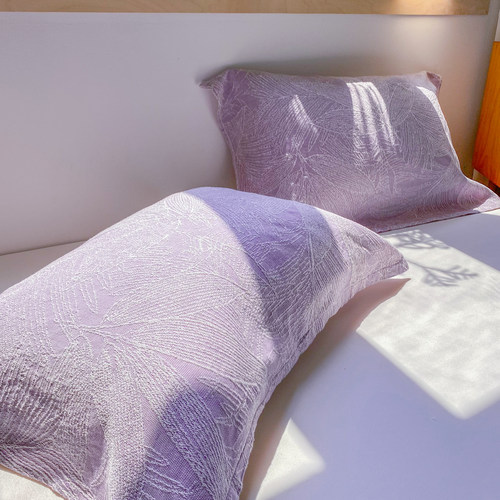 安懒懒全棉提花枕巾100棉柔软吸汗枕头巾48*74cm美观精致柔软吸汗