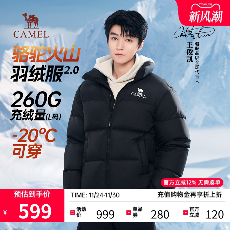 骆驼羽绒服加厚防风男