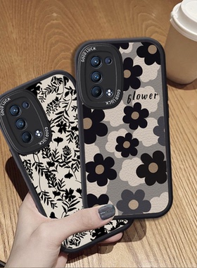 oppoReno5手机壳pegm00新款Reno5pro硅胶pdsm00软套opreno5k全包pegm10防摔0pp0opp0pporeno5z花朵CPH2211女