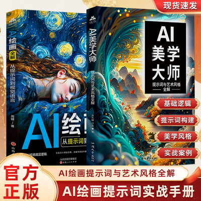 AI美学大师：提示词与艺术风格全解读 ai绘画教程 ai绘画从入门到精通书籍 AI绘画提示词 人工智能AI绘画教程 AI绘画设计实战手册