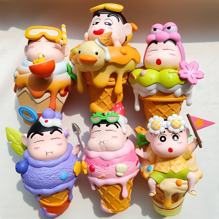 【拾壹】夏日缤果冰淇淋蜡笔小新COS系列手办桌面装饰摆件礼品