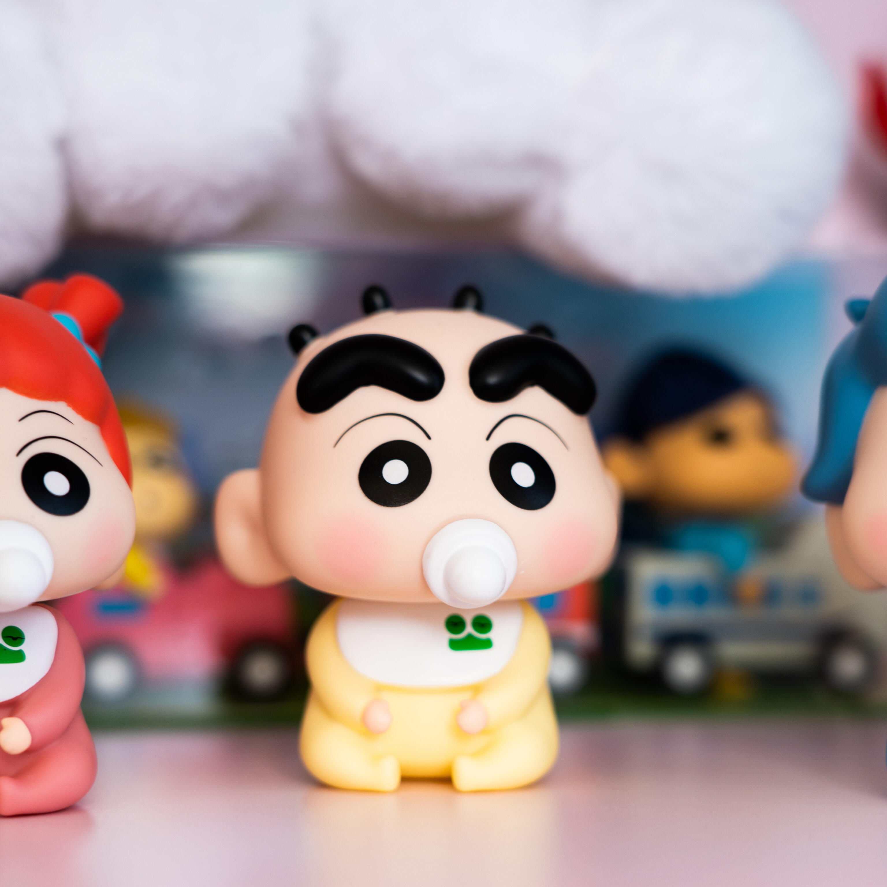 蜡笔小新系列春日防卫队宝宝五小只手办摆件玩具可车载约9CM