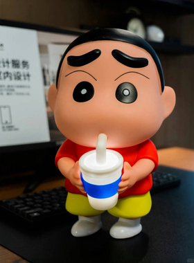【拾壹】奶茶小新杯子蜡笔小新摆件大号手办发光版拍拍灯礼物客厅